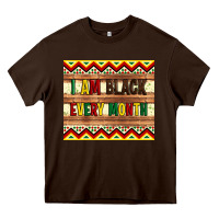Chocolate Brown i am black every month Heavy Core Tee - Artiststas