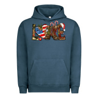 Pigment Midnight Navy Army christmas love 4th Of July Urban Hoodie - HowdyJamesFarm
