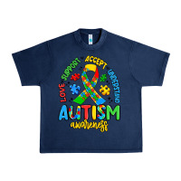 Navy love support accept understand autism awareness Urban Heavy Tee - Artiststas