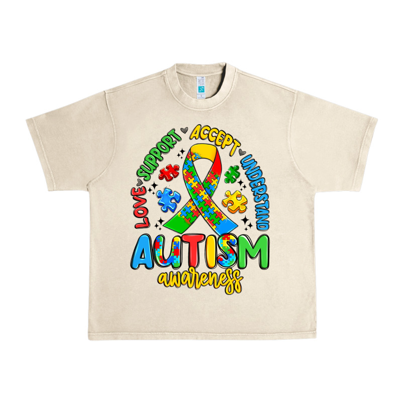 Love Support Accept Understand Autism Awareness Urban Heavy Tee by Artiststas | Teevron