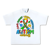 White love support accept understand autism awareness Urban Heavy Tee - Artiststas
