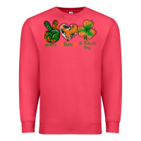 Cardinal Peace Love St.Patrick's Day Premium Sweatshirt - BundleAndBundleShop