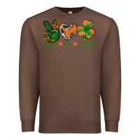 Chestnut Peace Love St.Patrick's Day Premium Sweatshirt - BundleAndBundleShop