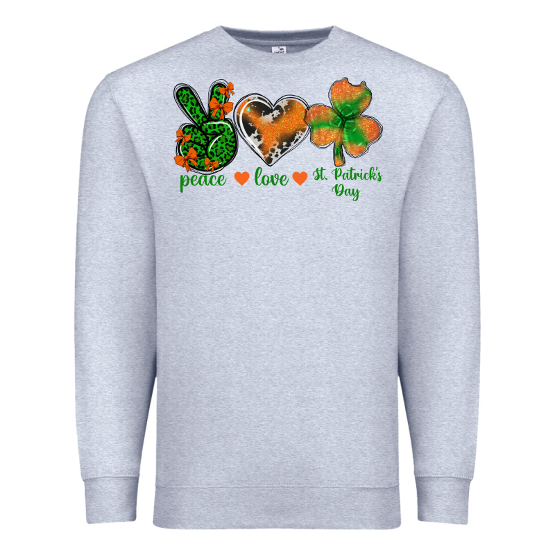 Peace Love St.patrick's Day Premium Sweatshirt by BundleAndBundleShop | Teevron