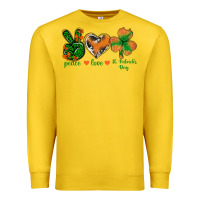 Lemon Peace Love St.Patrick's Day Premium Sweatshirt - BundleAndBundleShop