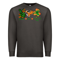 Smoke Peace Love St.Patrick's Day Premium Sweatshirt - BundleAndBundleShop