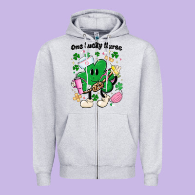 One Lucky Nurse Belt Bag Zipper Hoodie Designed By Maliassmallbusiness