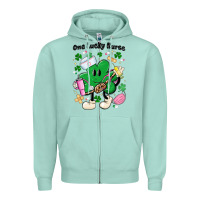 Seafoam one lucky nurse belt bag Zipper Hoodie - MaliasSmallBusiness