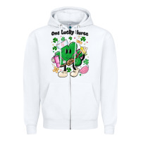White one lucky nurse belt bag Zipper Hoodie - MaliasSmallBusiness
