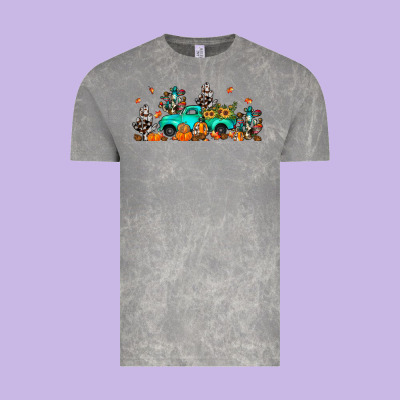 Fall Cactus Pumpkin Truck Vintage Tee Designed By Jahusdesignshop