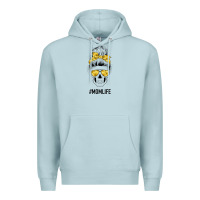 Blue Mist Yellow Flower Mom Skull Premium Hoodie - Bettercallsaul