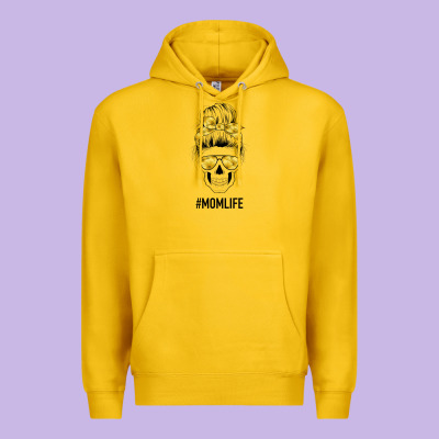 Yellow Flower Mom Skull Premium Hoodie Designed By Bettercallsaul