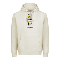 Oatmeal Heather Yellow Flower Mom Skull Premium Hoodie - Bettercallsaul