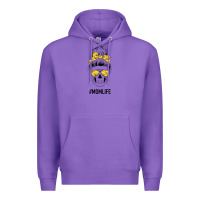 Purple Yellow Flower Mom Skull Premium Hoodie - Bettercallsaul