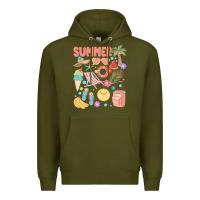 Army Green retro summer Premium Hoodie - JahusDesignShop