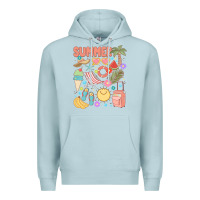 Blue Mist retro summer Premium Hoodie - JahusDesignShop