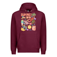 Burgundy retro summer Premium Hoodie - JahusDesignShop