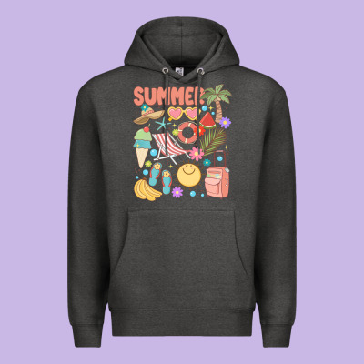 Retro Summer Premium Hoodie Designed By Jahusdesignshop