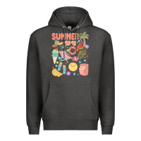 Charcoal Heather retro summer Premium Hoodie - JahusDesignShop