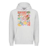 Dove Grey retro summer Premium Hoodie - JahusDesignShop