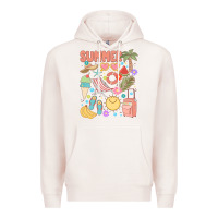 Pale Pink retro summer Premium Hoodie - JahusDesignShop