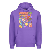 Purple retro summer Premium Hoodie - JahusDesignShop