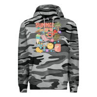 Slate Camo retro summer Premium Hoodie - JahusDesignShop