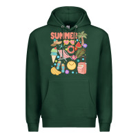 Sports Green retro summer Premium Hoodie - JahusDesignShop