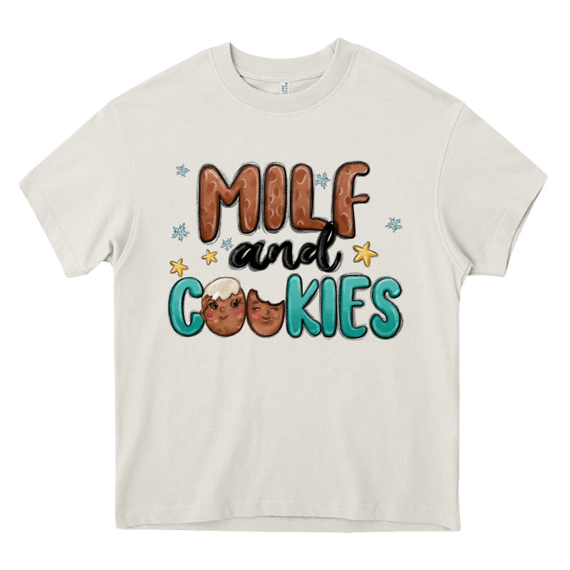 Milf And Cookies Heavy Core Tee by MaliasSmallBusiness | Teevron