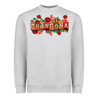 Heather Grey chingona Heavyweight Sweatshirt - AdoDesignShop