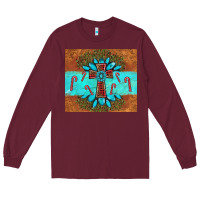 Burgundy christmas cross gemstone Long Sleeve Tee - AdoDesignShop