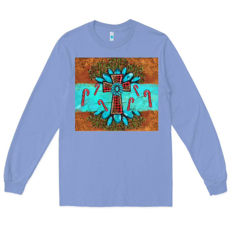 Christmas Cross Gemstone Long Sleeve Tee by AdoDesignShop | Teevron