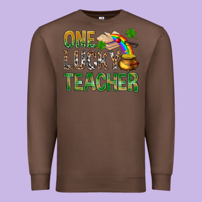 One Lucky Teacher St. Patricks Premium Sweatshirt Designed By Bundleandbundleshop