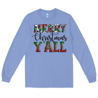 Colony Blue merry christmas y'all Long Sleeve Tee - AdoDesignShop
