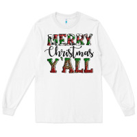 White merry christmas y'all Long Sleeve Tee - AdoDesignShop
