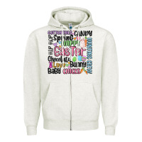 Oatmeal Heather easter subway Zipper Hoodie - MaliasSmallBusiness