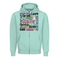 Seafoam easter subway Zipper Hoodie - MaliasSmallBusiness
