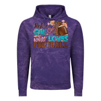 Cloud Purple just a girl who loves football Vintage Hoodie - HRA Design Shop