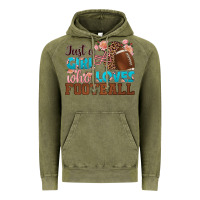 Vintage Olive just a girl who loves football Vintage Hoodie - HRA Design Shop