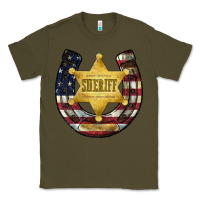 Army Green sheriff american flag Classic Tee - JahusDesignShop