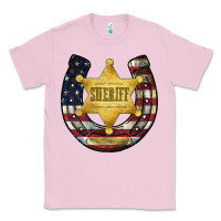 Bubblegum Pink sheriff american flag Classic Tee - JahusDesignShop