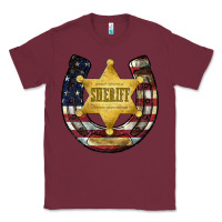 Burgundy sheriff american flag Classic Tee - JahusDesignShop