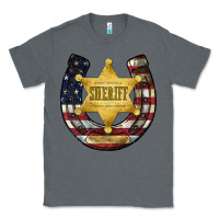 Charcoal Heather sheriff american flag Classic Tee - JahusDesignShop
