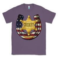 Lavender sheriff american flag Classic Tee - JahusDesignShop