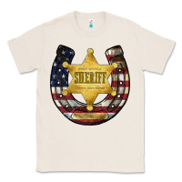 Natural sheriff american flag Classic Tee - JahusDesignShop