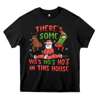 Black there's some ho's ho's ho's in this house Heavy Core Tee - MaliasSmallBusiness