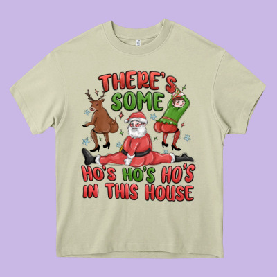 There's Some Ho's Ho's Ho's In This House Heavy Core Tee Designed By Maliassmallbusiness