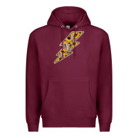 Burgundy Sunflower and Skull Lightning Premium Hoodie - Bettercallsaul