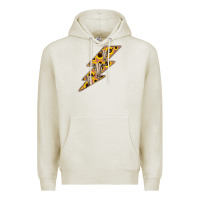 Oatmeal Heather Sunflower and Skull Lightning Premium Hoodie - Bettercallsaul