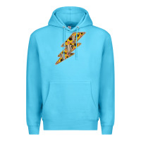 Ocean Blue Sunflower and Skull Lightning Premium Hoodie - Bettercallsaul
